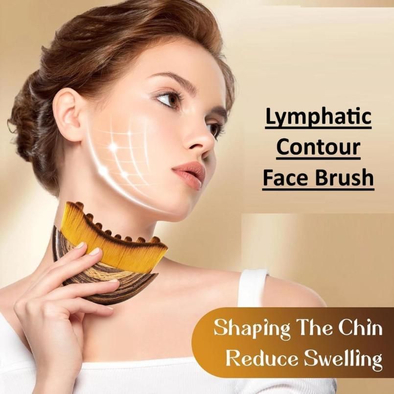 Lymphatic Contour Face Brush - Facial Massager for Jawline, Chin & Neck