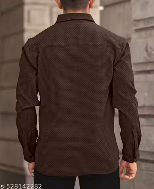 Men's Knitted Structured Shirt